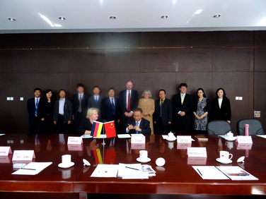 Abschluss des Memorandum of Understanding mit der TUST, Tianjin